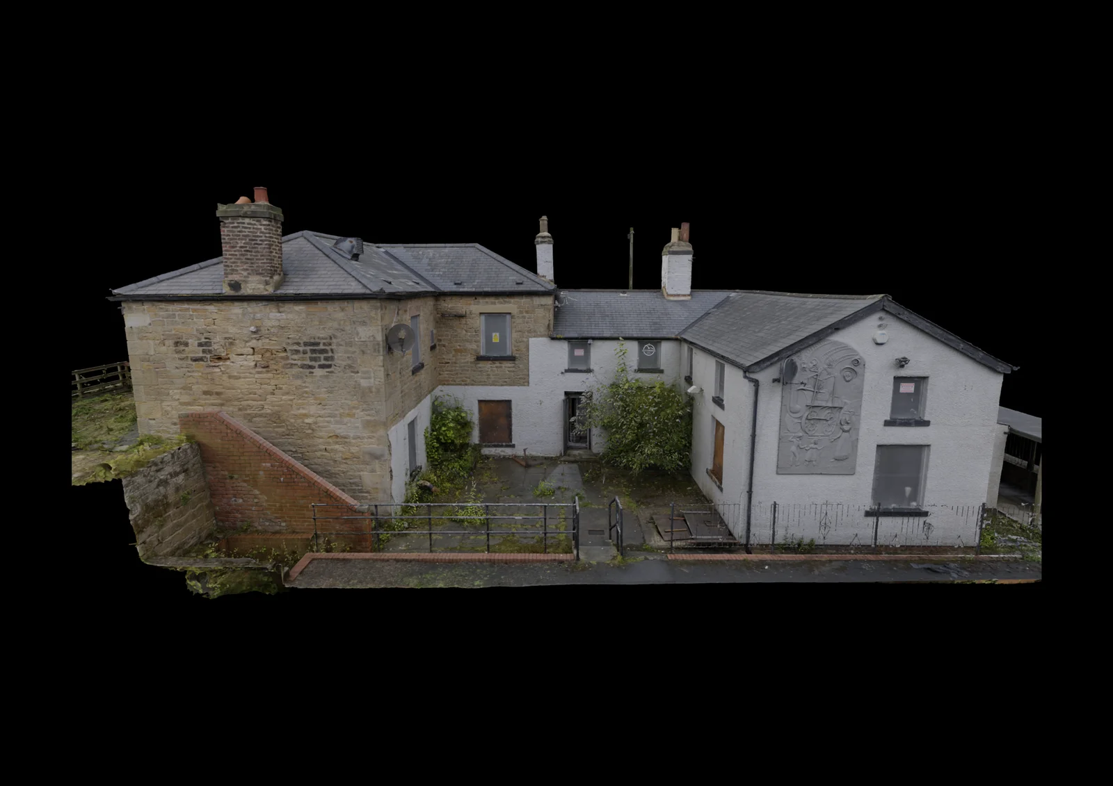 Rear elevation of the station model